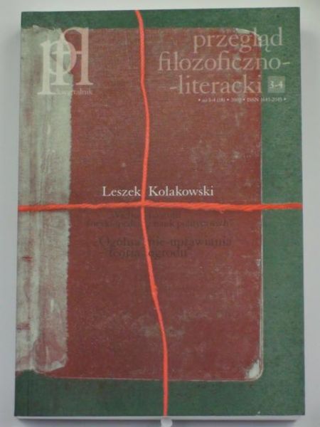 Kołakowski Leszek - Przegląd filozoficzno-literacki, nr 3-4, 2007