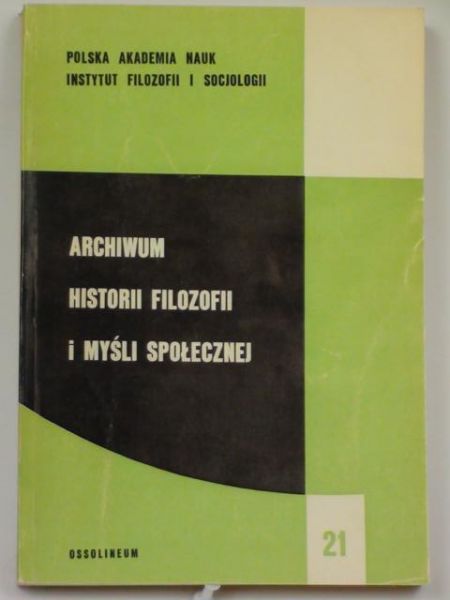 Archiwum historii filozofii i myśli społecznej