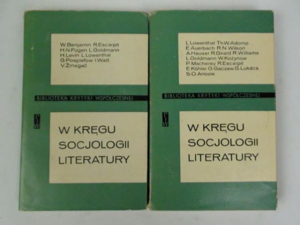 W kręgu socjologii literatury, I-II t