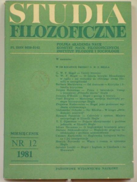 Studia Filozoficzne Nr 5-6, 1982 Miesięcznik