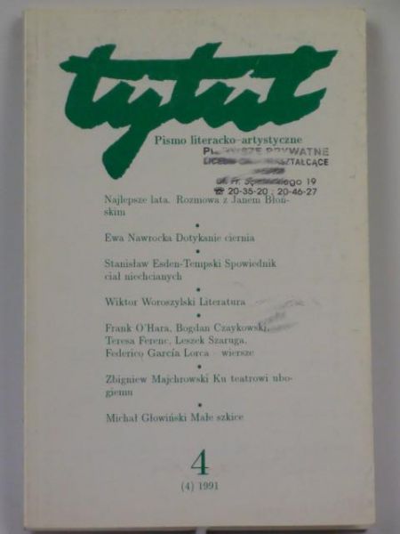 Chwin K., Adamiec M. (red.) - Tytuły nr 4/91