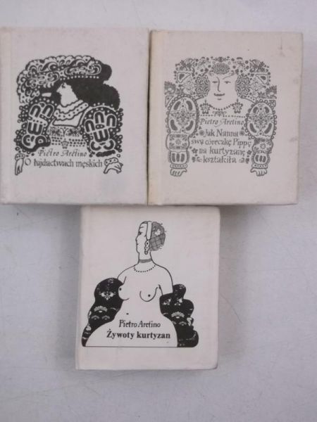 Żywoty kurtyzan / O łajdactwach męskich / Jak Nanna swą córeczkę…, Miniatury 55x65 mm