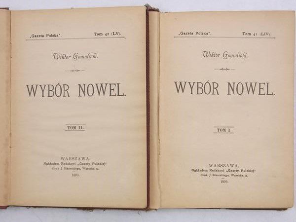 Wybór nowel, tom I-II, 1899 r.