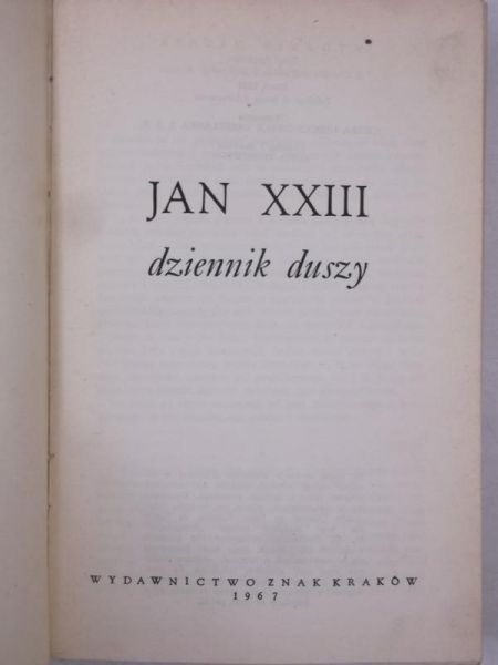 Jan XXIII. Dziennik duszy