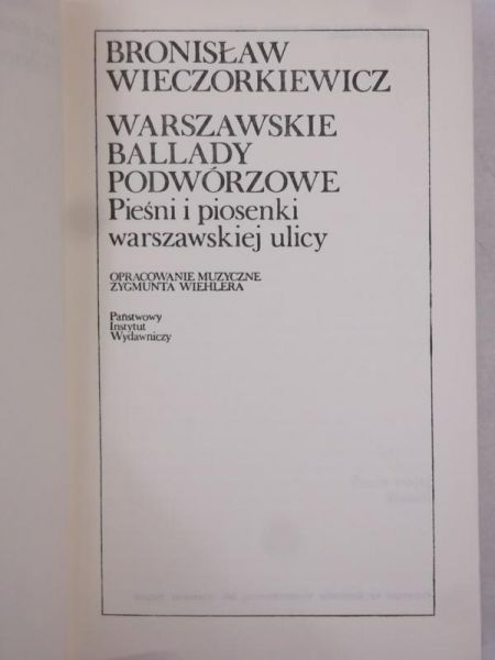 Warszawskie ballady podwórzowe