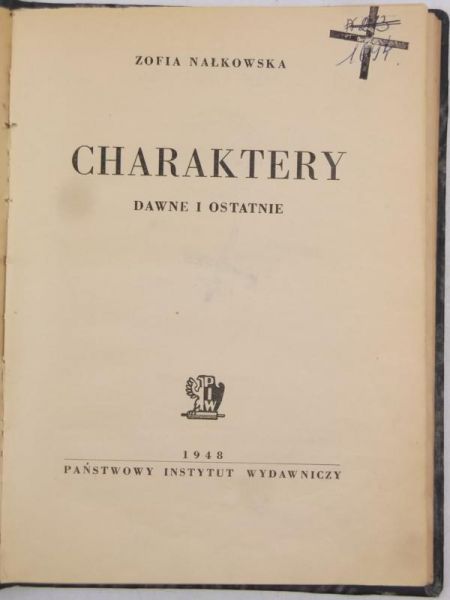 Charaktery dawne i ostatnie, 1948 r.