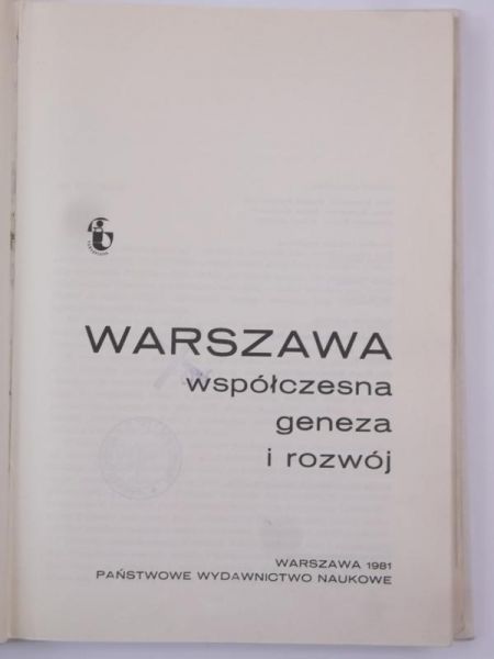 Warszawa wspóczesna geneza i rozwój