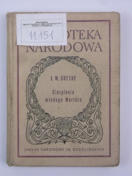 Goethe J. W. - Cierpienia młodego Wertera, BN