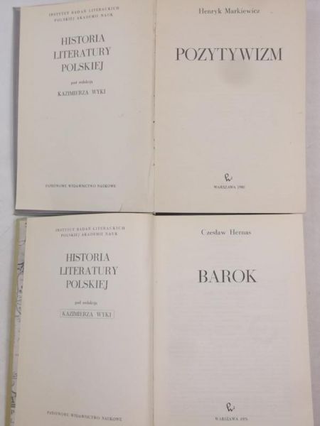 Historia literatury polskiej: Pozytywizm, Barok