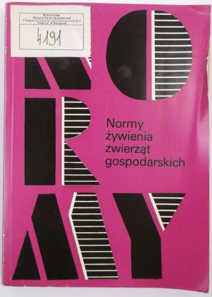 Norma żywienia zwierząt gospodarskich