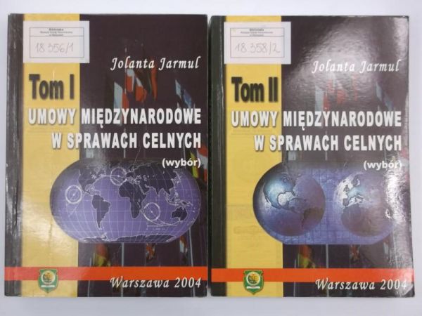 Umowy międzynarodowe w sprawach celnych, Tom I-II