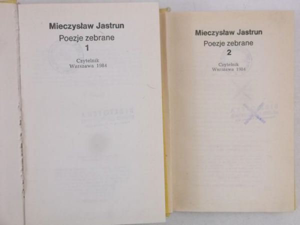 Poezje zebrane, Tom I-II