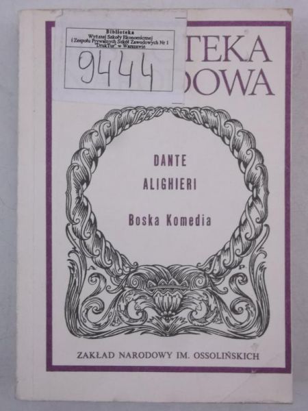 Dante Alighieri  - Boska Komedia, BN