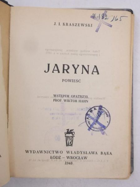 Kraszewski J. I. - Jaryna, 1948 r.