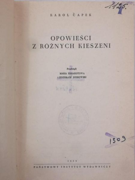 Capek Karol - Opowieści z różnych kieszeni