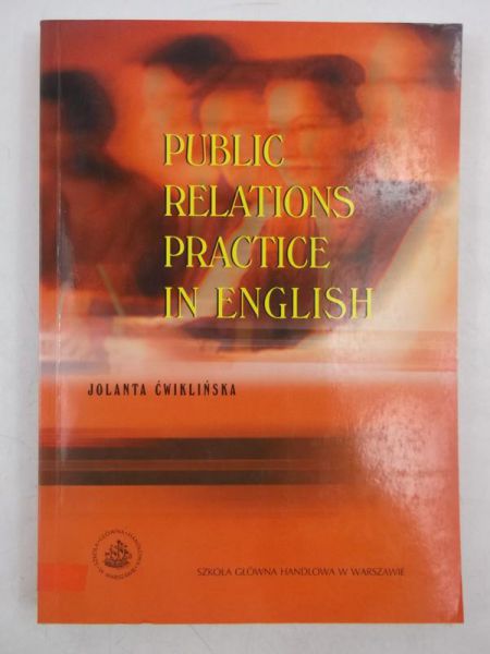Ćwiklińska Jolanta - Public Relations Practice in English