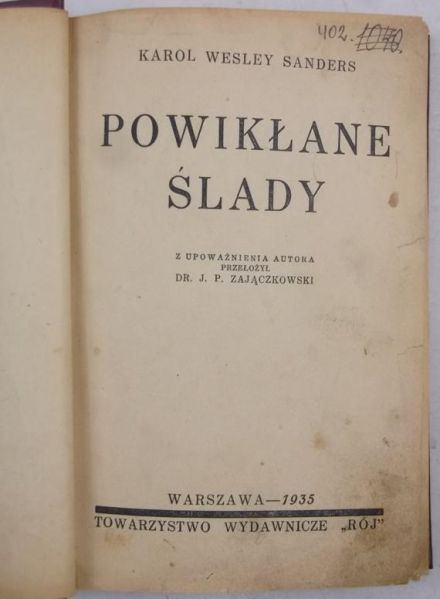 Powikłane ślady, 1935r.