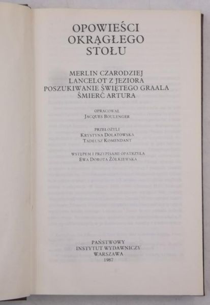 Boulenger Jacques (opr.) - Opowieści Okrągłego Stołu