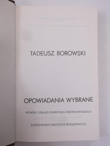 Borowski Tadeusz - Opowiadania wybrane