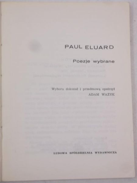 Poezje wybrane