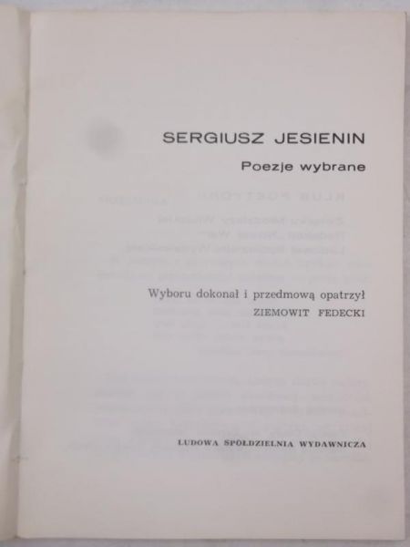 Poezje wybrane