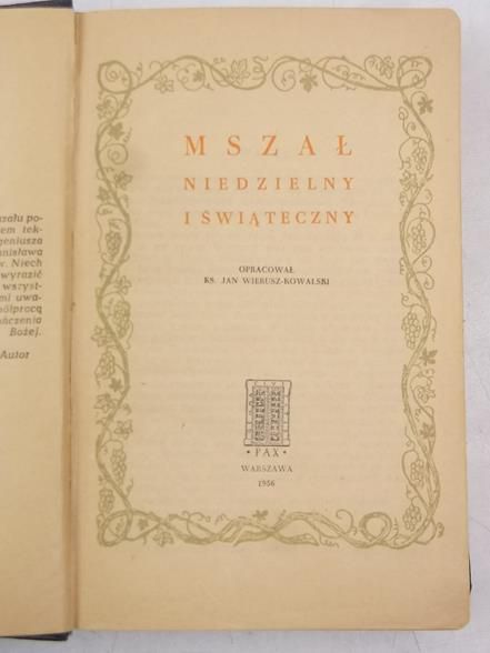 Mszał Niedzielny i świąteczny