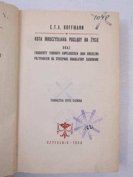 Hoffmann E. - Kota Mruczysława poglądy na życie