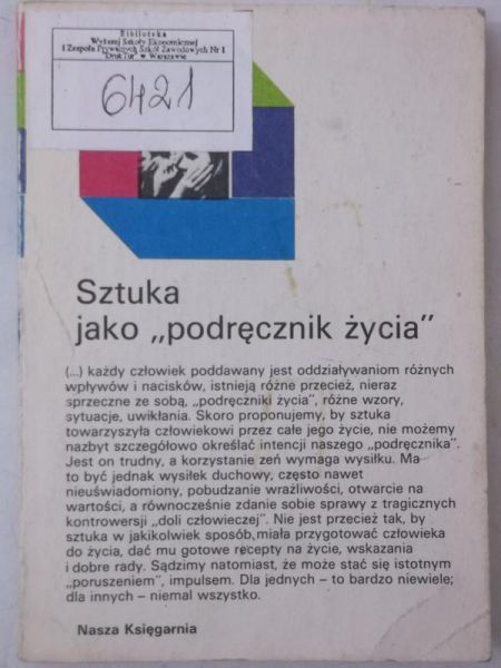 Sztuka jako "podręcznik życia"