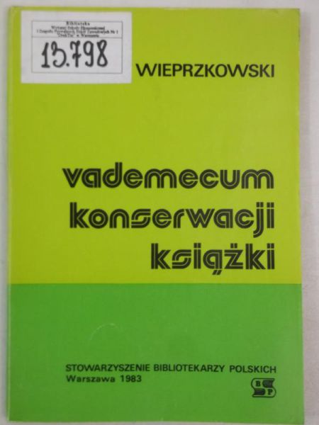 Vademecum konserwacji książki