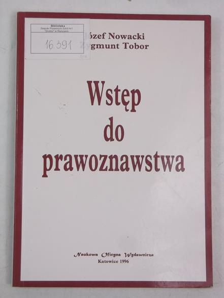 Nowacki Józef - Wstęp do prawoznawstwa