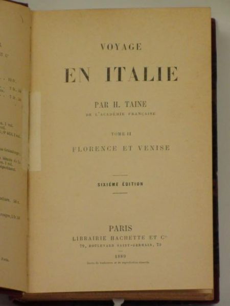 Voyage en Italie, t. II