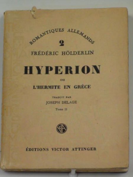 Hypérion ou l'hermite en Grèce, tome II