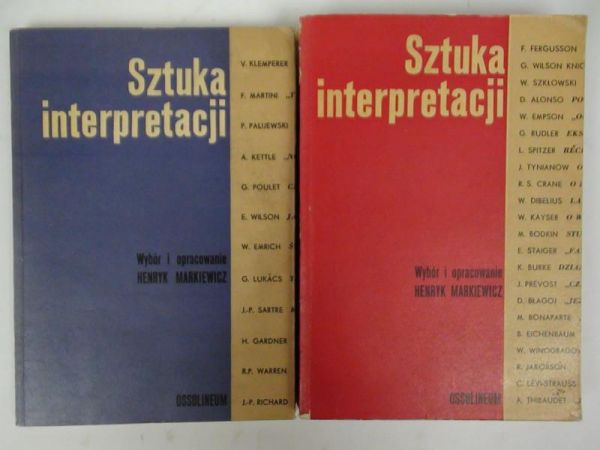 Sztuka interpretacji, t.I-II