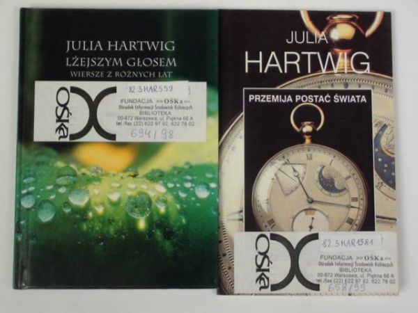 Hartwig Julia - Wiersze 2 książki