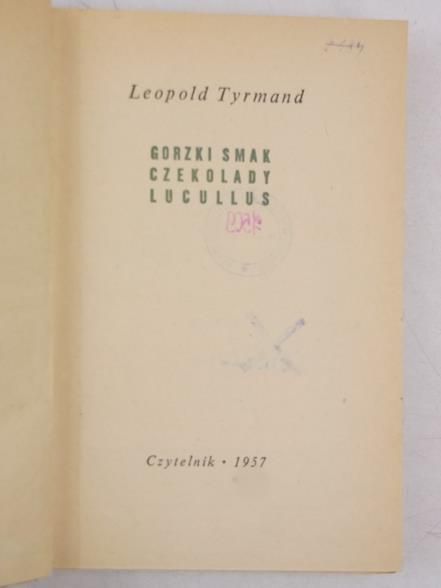 Gorzki smak czekolady lucullus