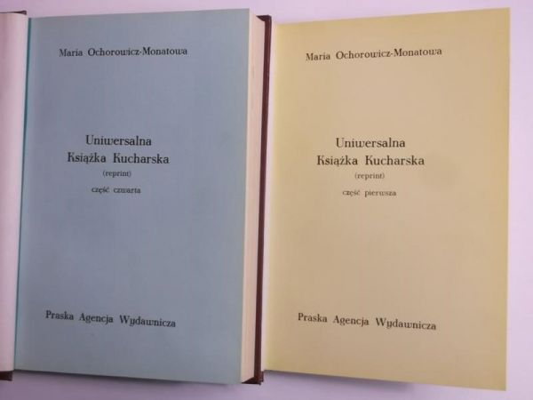 Ochorowicz - Monatowa Marja Uniwersalna książka kucharska, 2 książki, Reprint z 1926 r.