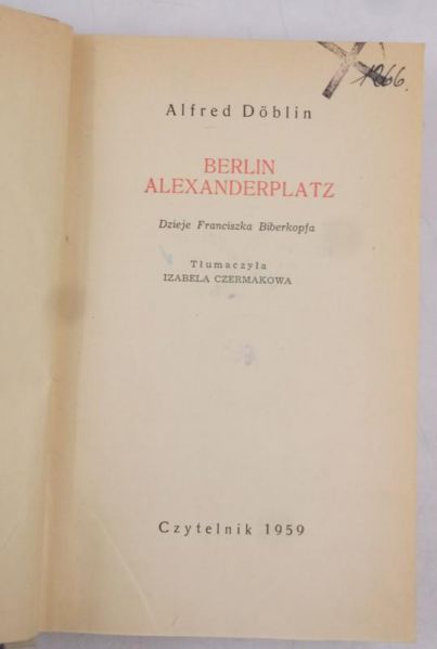Doblin Alfred - Berlin Alexanderplatz