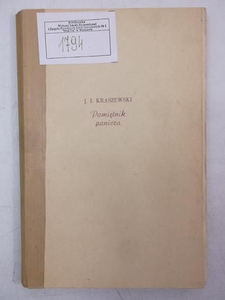 Kraszewski J. I.  - Pamiętnik panicza