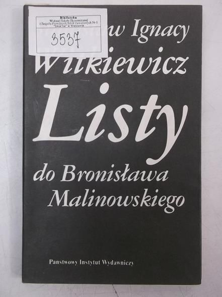 Listy do Bronisława Malinowskiego