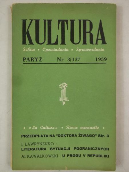 Kultura Paryska, nr 3/137 - 1959 r.