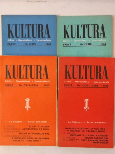 Kultura Paryska, zestaw 4 książek z 1965 r.