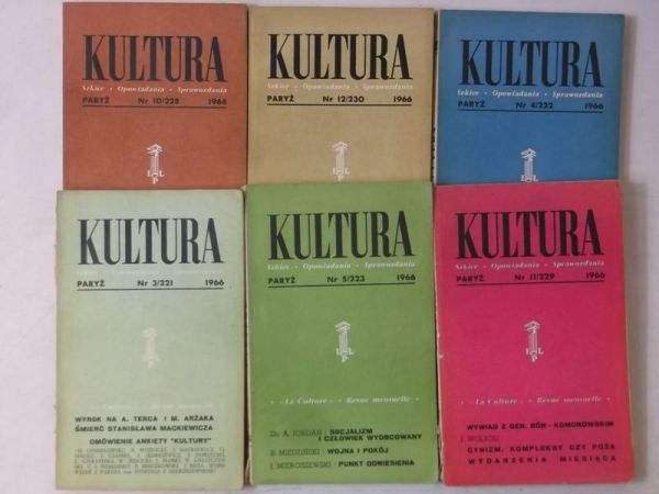 Kultura Paryska, zestaw 6 książek z 1966 r.