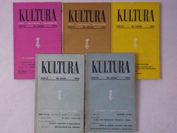Kultura Paryska, zestaw 5 książek z 1975 r.