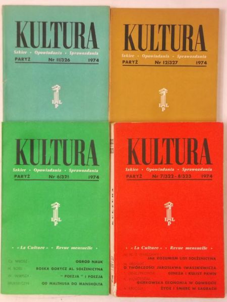Kultura Paryska, zestaw 4 książek z 1974 r.