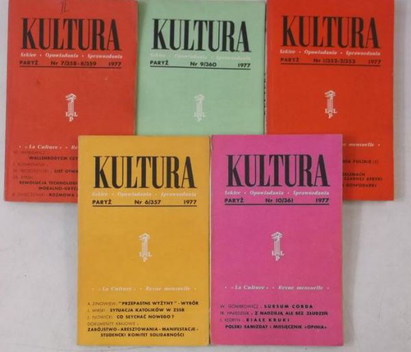 Kultura Paryska, zestaw 5 książek z 1977 r.