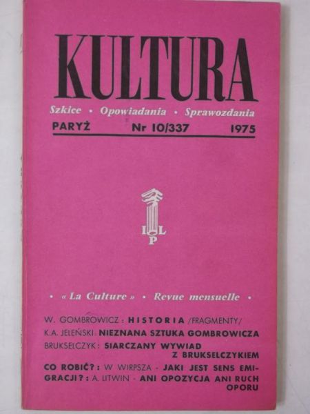 Kultura Paryska, nr 10/337 - 1975 r.