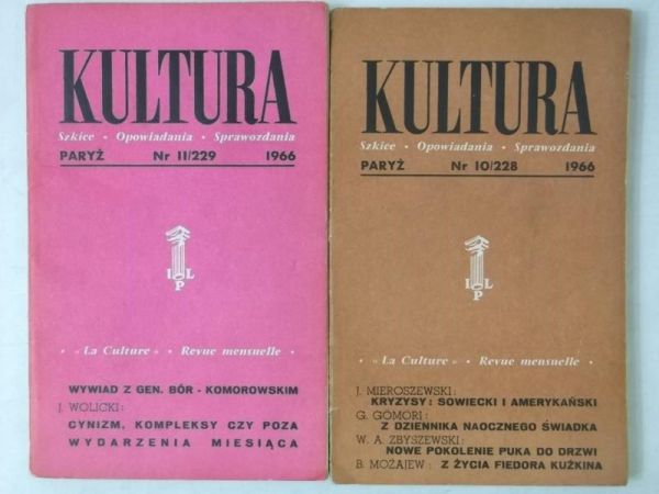 Kultura Paryska, zestaw 2 książek z 1966 r.