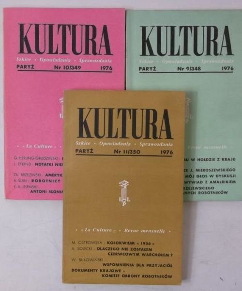 Kultura paryska, 3 książki z 1976 r.