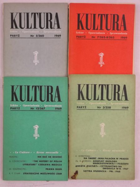 Kultura Paryska, zestaw 4 książek z 1969 r.
