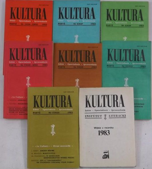 Kultura Paryska, zestaw 8 książek z 1983 r.